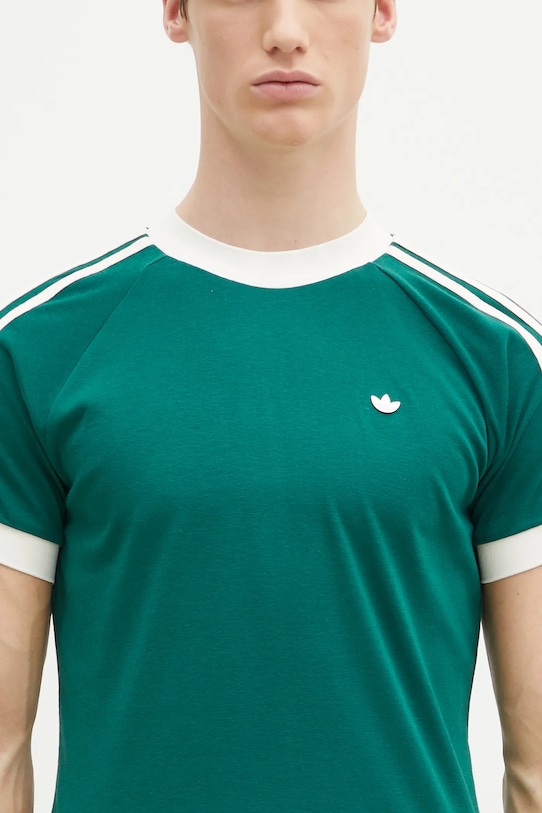 Одежда Футболка с примесью шерсти adidas Originals Cali Tee JM3587 зелёный