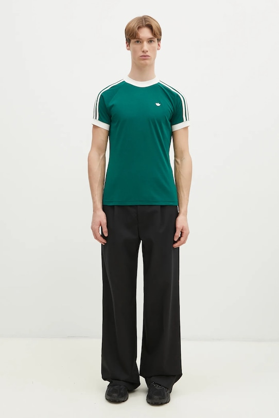 Футболка с примесью шерсти adidas Originals Cali Tee зелёный JM3587
