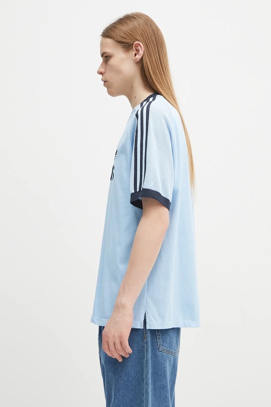 adidas Originals t-shirt Premium Knitted Tee JN5557 niebieski SS25