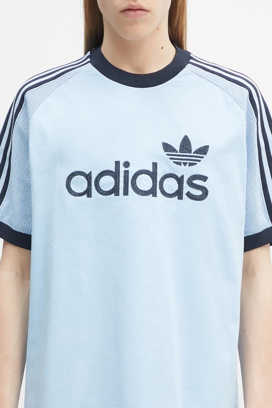 adidas Originals t-shirt Premium Knitted Tee niebieski JN5557
