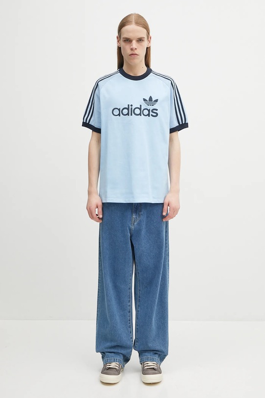 Tričko adidas Originals Premium Knitted Tee JN5557 modrá