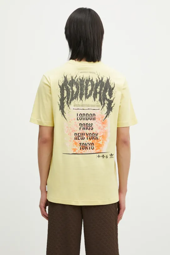 adidas Originals cotton t-shirt Trefoil Series Fashion Elevated regular yellow JP0197