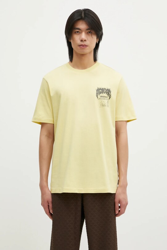 Îmbrăcăminte adidas Originals tricou din bumbac Trefoil Series Fashion Elevated JP0197 galben