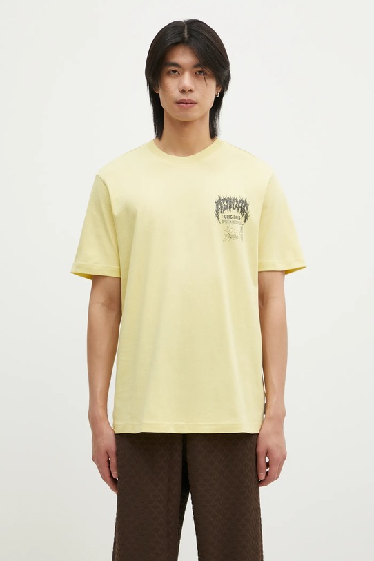 Clothing adidas Originals cotton t-shirt Trefoil Series Fashion Elevated JP0197 yellow