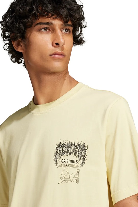 Bavlněné tričko adidas Originals Trefoil Series Fashion Elevated žlutá JP0197