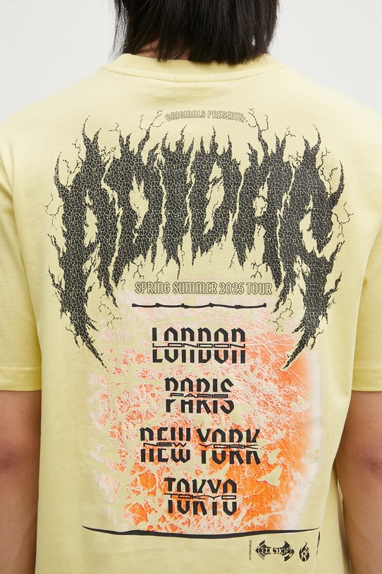 adidas Originals cotton t-shirt Trefoil Series Fashion Elevated yellow JP0197