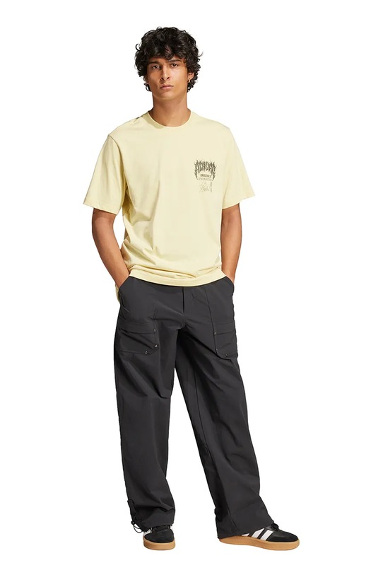 Bavlněné tričko adidas Originals Trefoil Series Fashion Elevated JP0197 žlutá