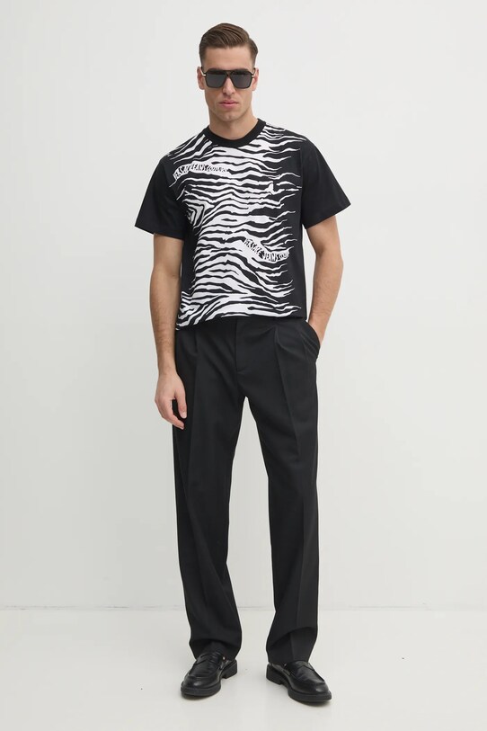 Хлопковая футболка Versace Jeans Couture 78GAH6RZ.JS463 чёрный SS25