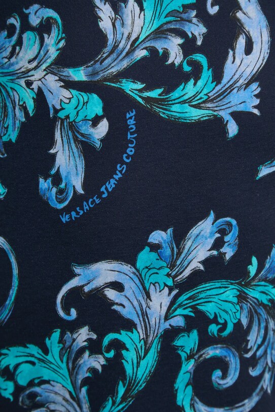 Versace Jeans Couture tricou din bumbac 78GAH6S0.JS458 bleumarin