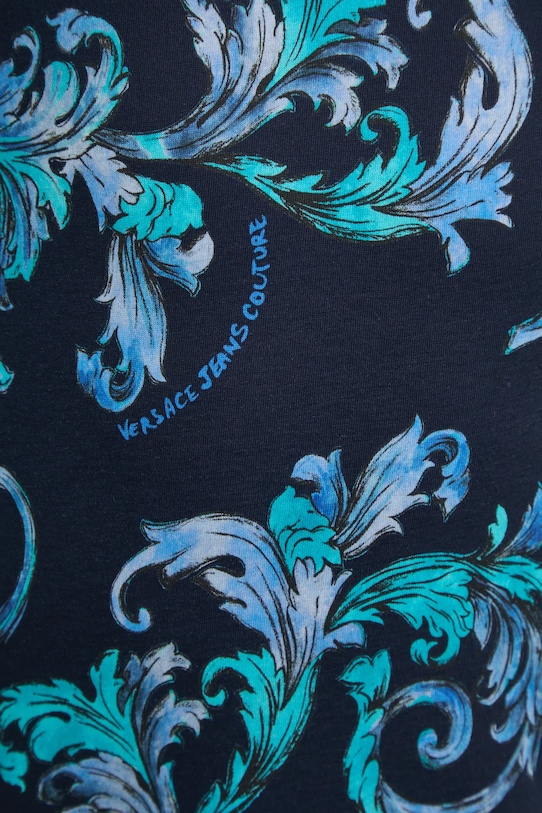 Versace Jeans Couture tricou din bumbac 78GAH6S0.JS458 bleumarin