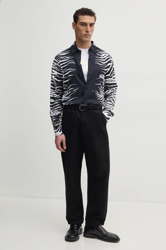 Хлопковая футболка Versace Jeans Couture 78GAHT05.CJ00T белый SS25