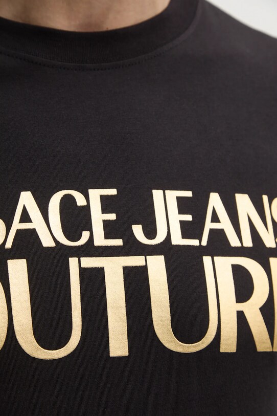 Бавовняна футболка Versace Jeans Couture 78GAHT05.CJ00T чорний