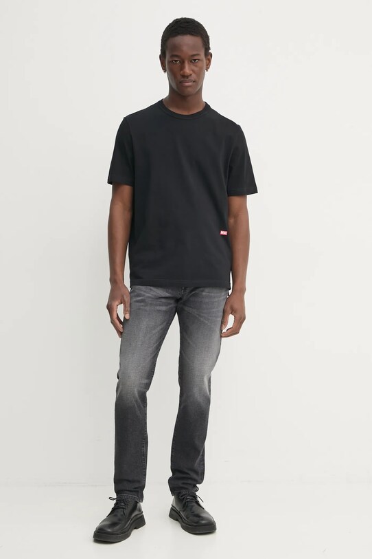 Diesel t-shirt bawełniany A16514.0AKAK czarny SS25