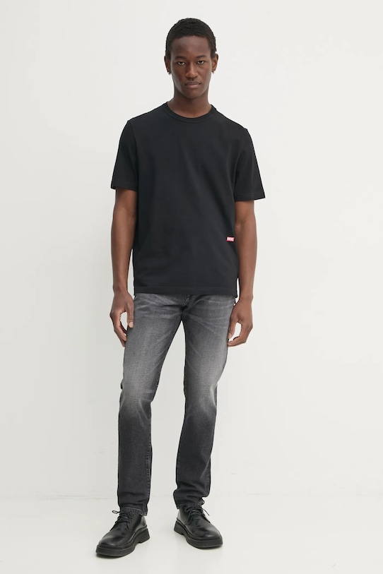 Bavlnené tričko Diesel A16514.0AKAK čierna SS25
