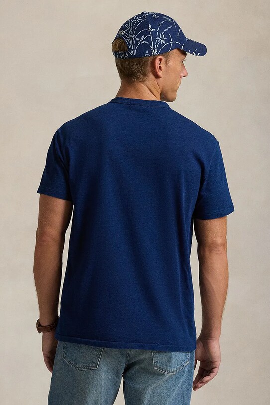Бавовняна футболка Polo Ralph Lauren Short Sleeve 710958249 темно-синій SS25