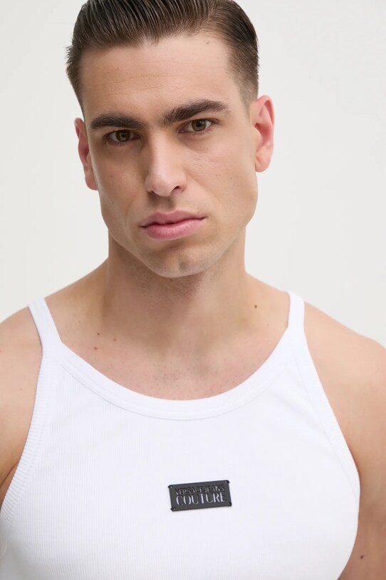 Kratka majica Versace Jeans Couture bela 78GAH614.J0198