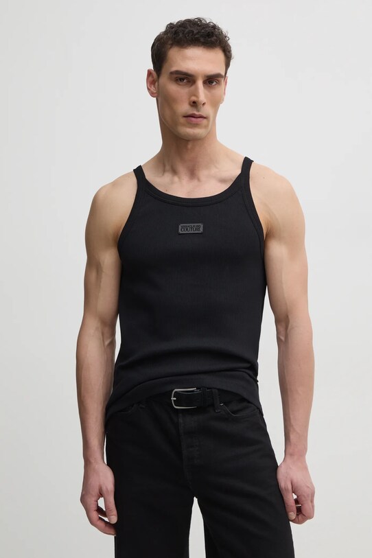 Футболка Versace Jeans Couture slim чорний 78GAH614.J0198