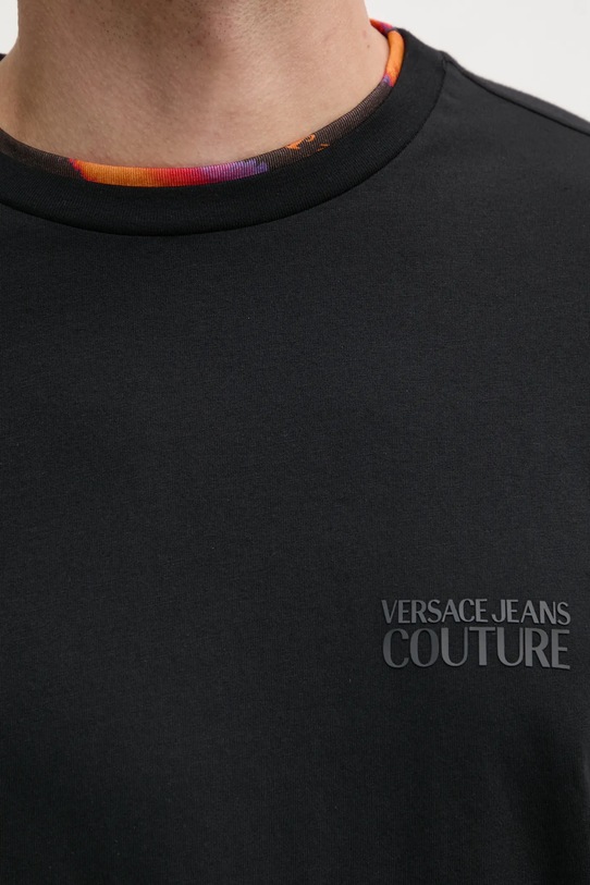 Bavlněné tričko Versace Jeans Couture 78GAH6X1.J0001 černá