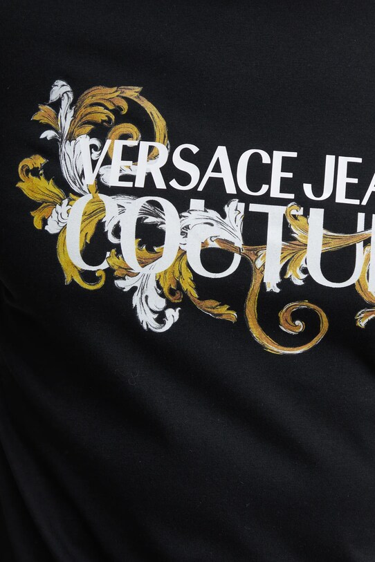 Хлопковая футболка Versace Jeans Couture 78GAHC05.CJ01C чёрный