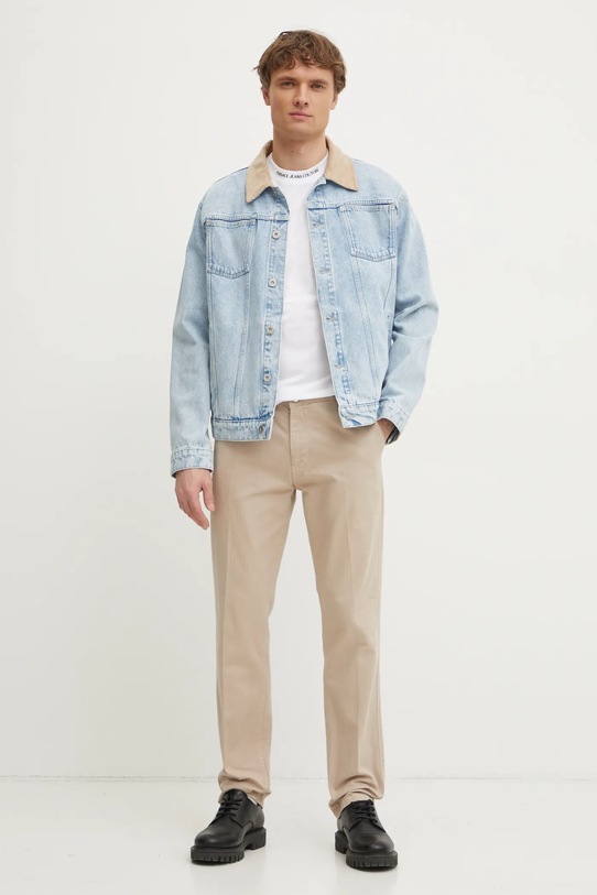 Бавовняна футболка Versace Jeans Couture 78GAHE03.CJ00E білий SS25