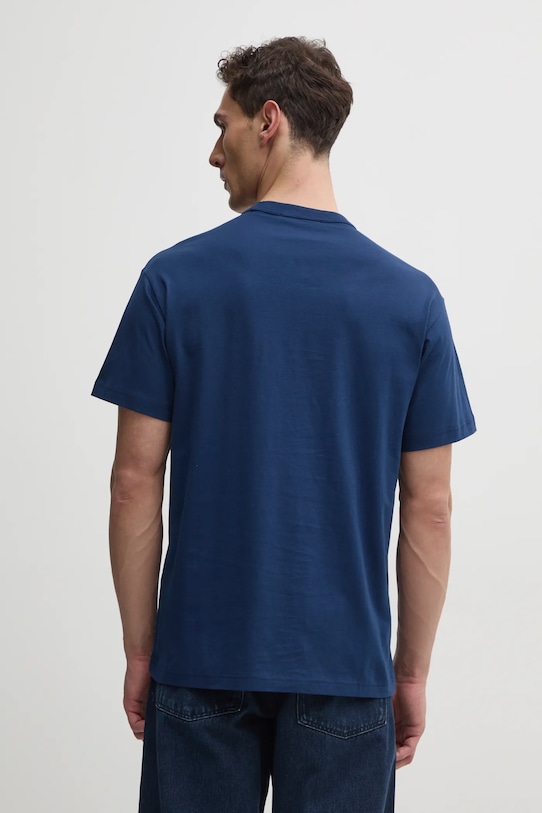 Oblačila Bombažna kratka majica Versace Jeans Couture 78GAHE04.CJ00E mornarsko modra