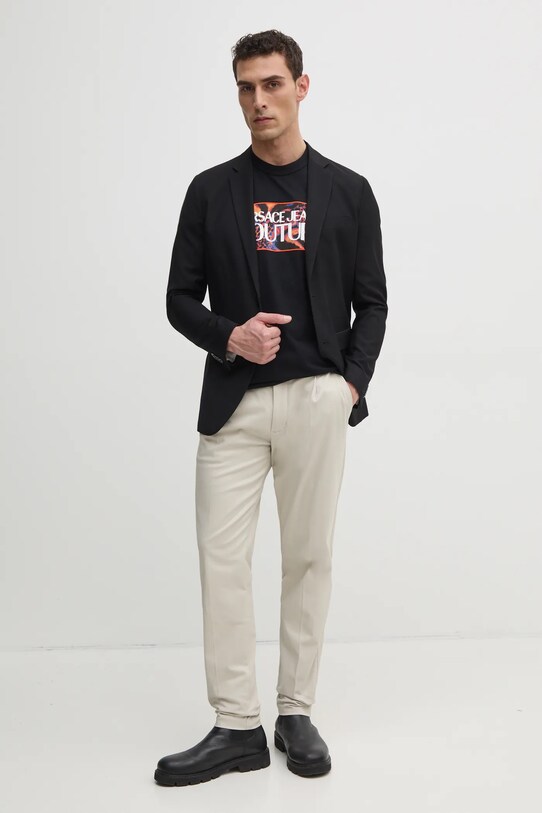 Versace Jeans Couture t-shirt in cotone 78GAHE04.CJ00E nero SS25