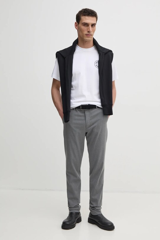 Versace Jeans Couture tricou din bumbac 78GAHE07.CJ00E alb SS25