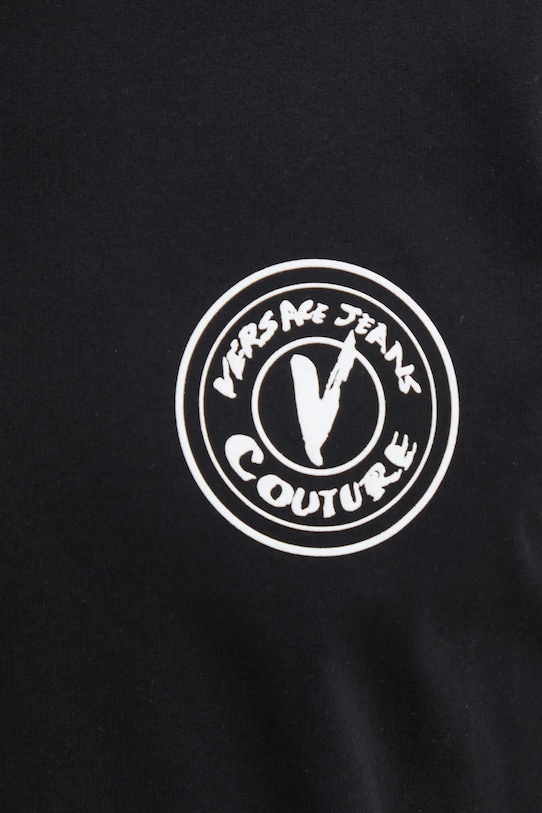 Бавовняна футболка Versace Jeans Couture 78GAHE07.CJ00E чорний