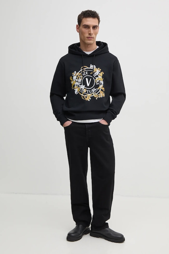 Bavlnené tričko Versace Jeans Couture 78GAHT08.CJ00T biela SS25