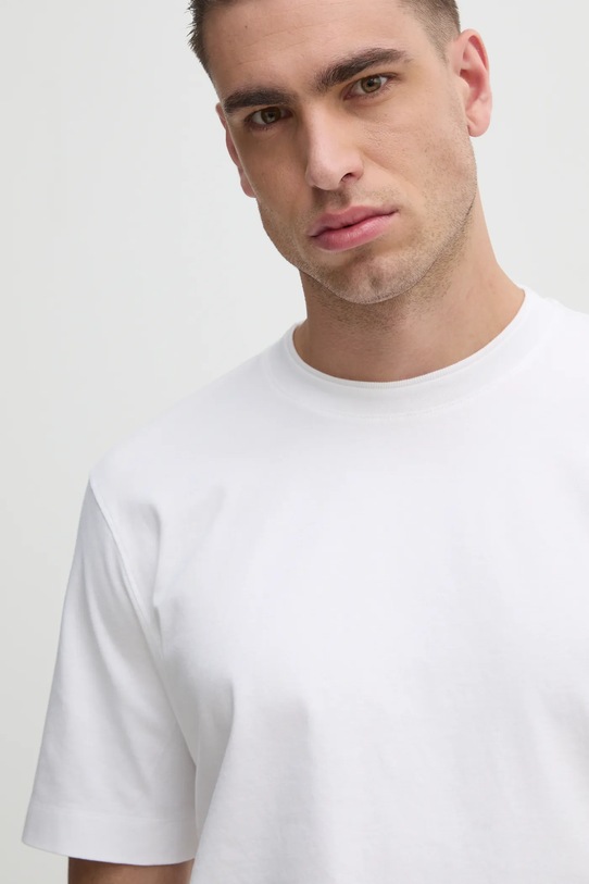 Sisley tricou din bumbac alb 35MAS1049