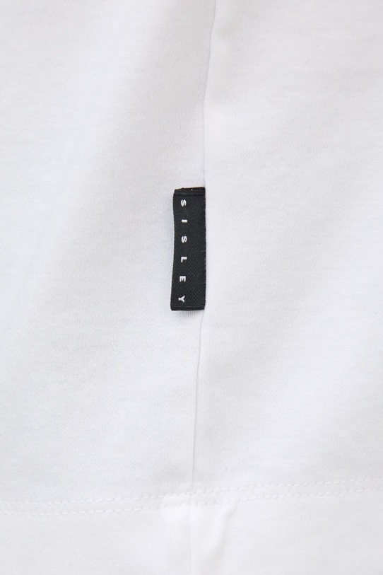 Sisley tricou din bumbac 35MAS1049 alb