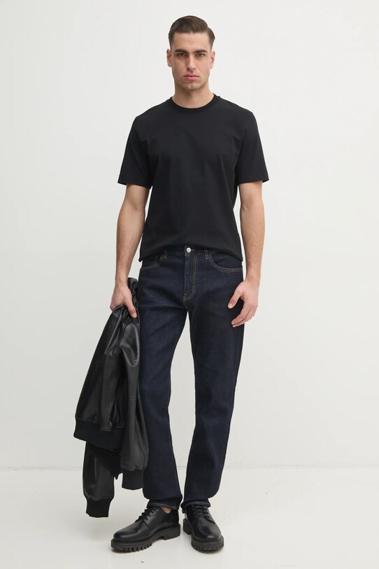 Хлопковая футболка Sisley 35MAS1049 чёрный SS25