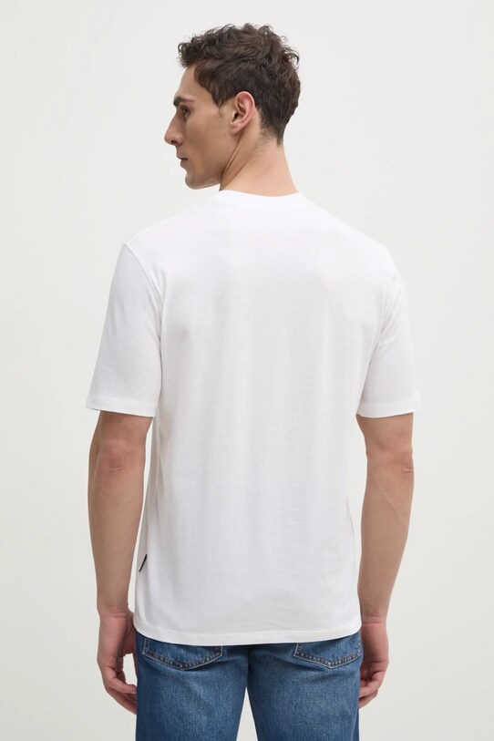 Odzież Sisley t-shirt bawełniany 3I1XS1047 biały