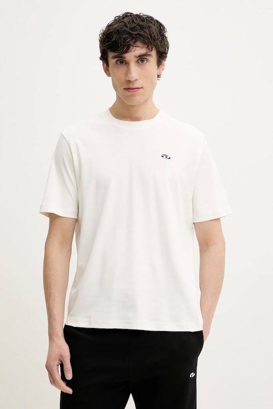 Diesel tricou T-ADJUST-DOVAL-PJ T-SHIRT imprimeu bej A15056.0AIJU