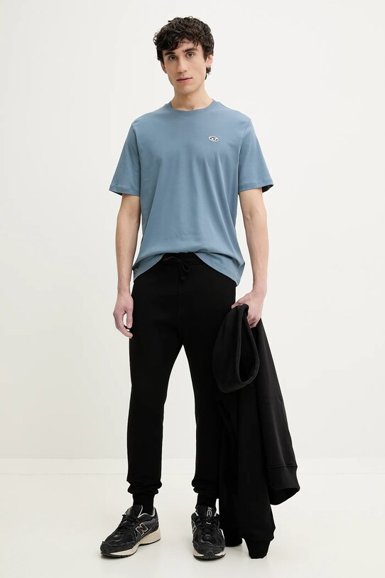 Diesel t-shirt T-ADJUST-DOVAL-PJ T-SHIRT A15056.0AIJU niebieski SS25