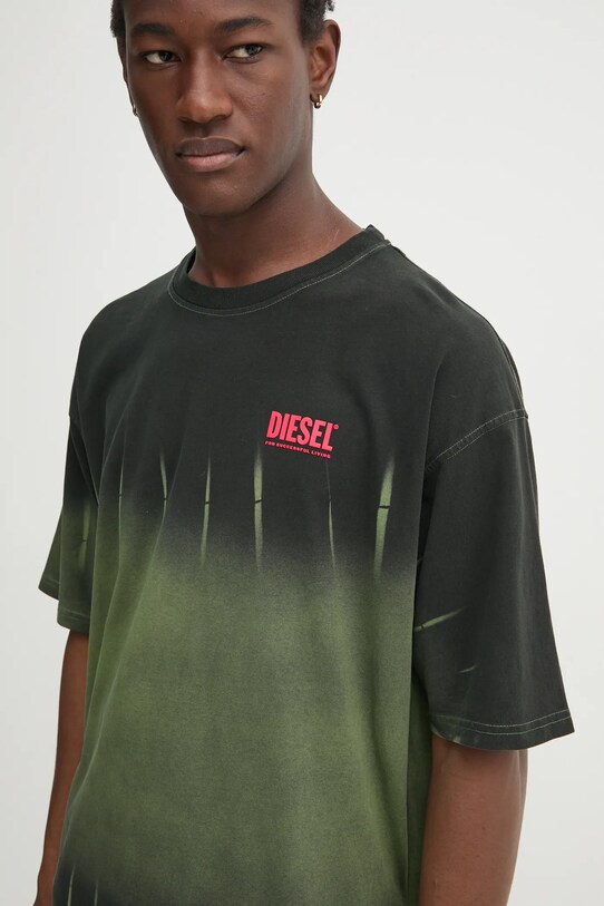 Хлопковая футболка Diesel T-BOXT-R3 T-SHIRT зелёный A16121.0SLBQ