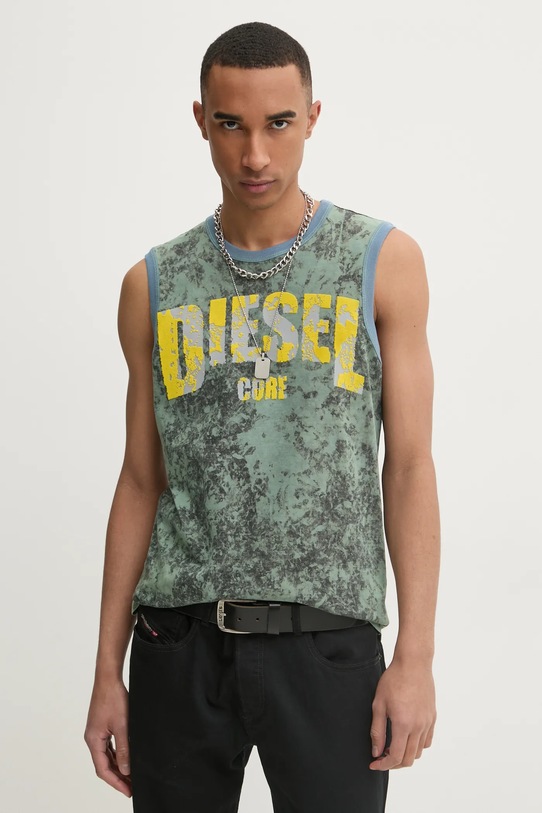 Diesel tricou T-BISCO-R1 TANK TOP cu modele verde A16161.0GIAR