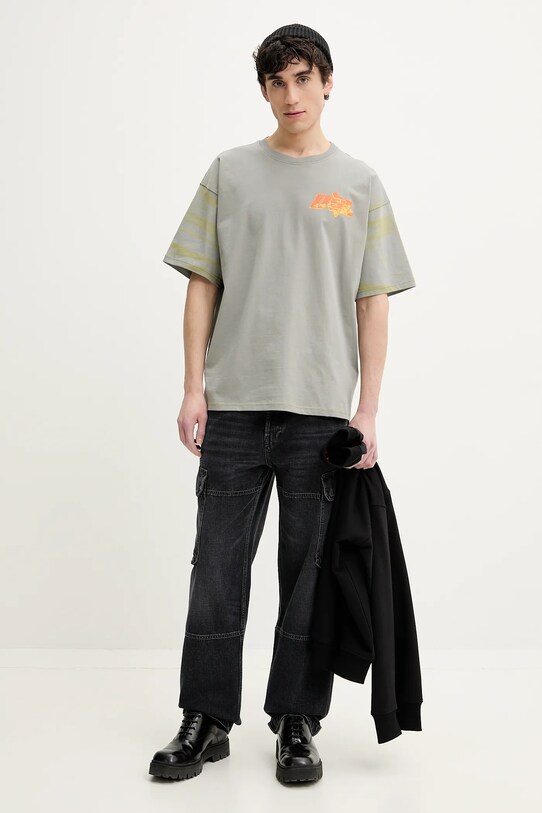 Diesel pamut póló T-BOXT-R10 T-SHIRT A16169.0QLAA szürke SS25