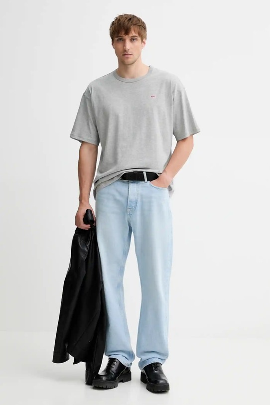 Diesel t-shirt bawełniany T-BOXT-R30 T-SHIRT A16400.0QIAM szary AW25