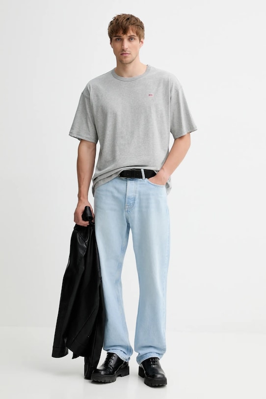 Diesel t-shirt bawełniany T-BOXT-R30 T-SHIRT A16400.0QIAM szary AW25