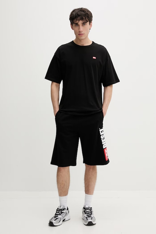 Diesel T-shirt oversize męski bawełniany T-BOXT-R30 T-SHIRT A16400.0QIAM czarny SS26