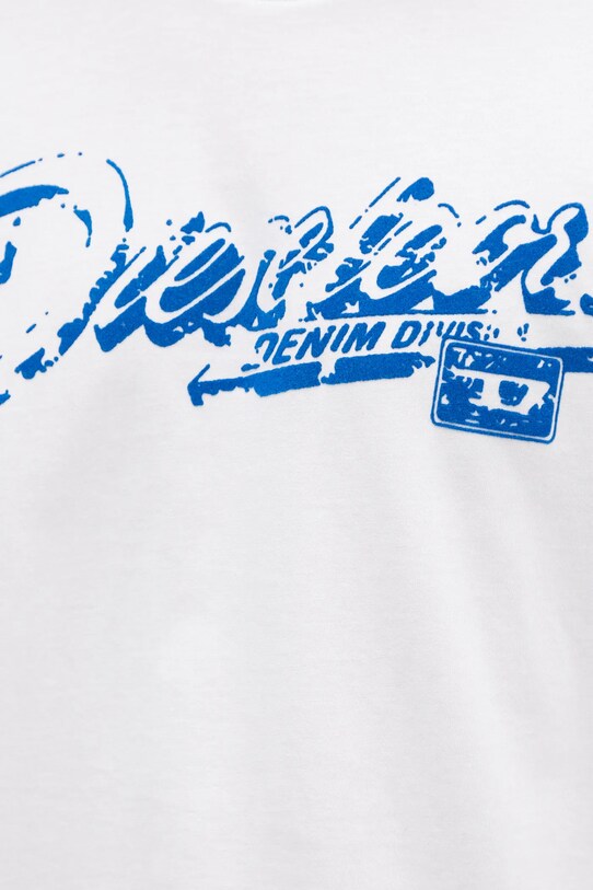 Бавовняна футболка Diesel T-ADJUST-R7 T-SHIRT A16406.0QIAM білий