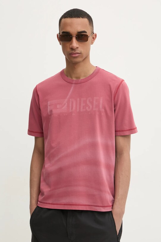 Футболка Diesel T-ADJUST-R13 T-SHIRT бавовна рожевий A16428.0LJBS