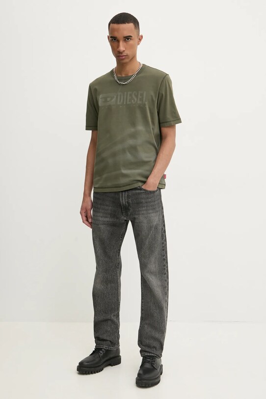 Футболка Diesel T-ADJUST-R13 T-SHIRT A16428.0LJBS зелений SS25