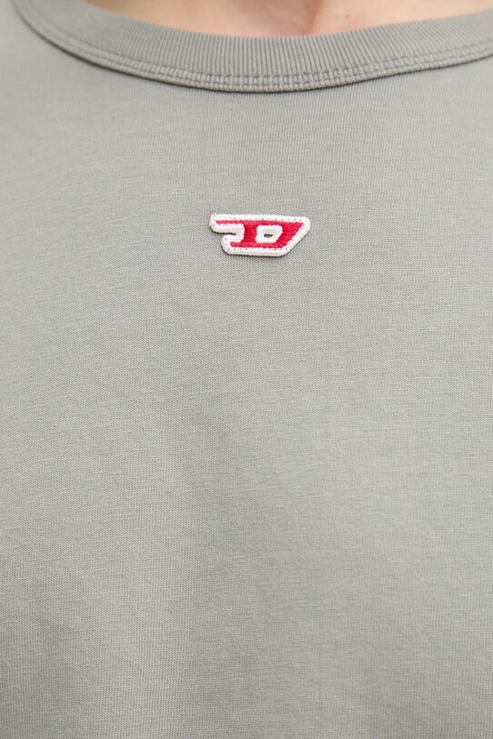 Bombažna kratka majica Diesel T-ADJUST-R23 T-SHIRT A16614.0QLAA zelena