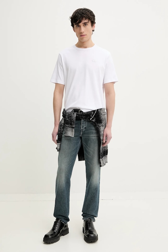 Diesel t-shirt T-ADJUST-SLITS-R17 T-SHIRT A16672.0AIJU biały AW25
