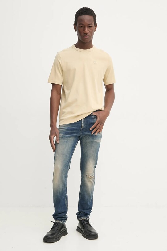 Футболка Diesel T-ADJUST-SLITS-R17 T-SHIRT A16672.0AIJU бежевий SS25