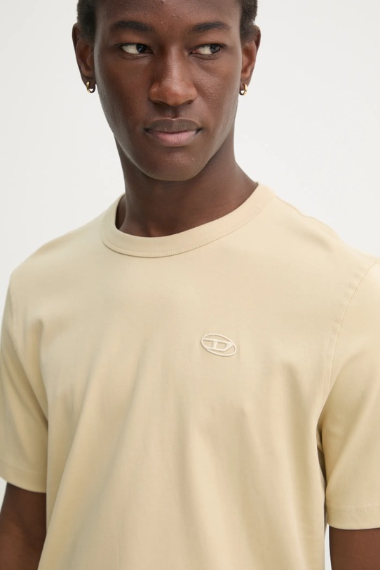 Tričko Diesel T-ADJUST-SLITS-R17 T-SHIRT béžová A16672.0AIJU