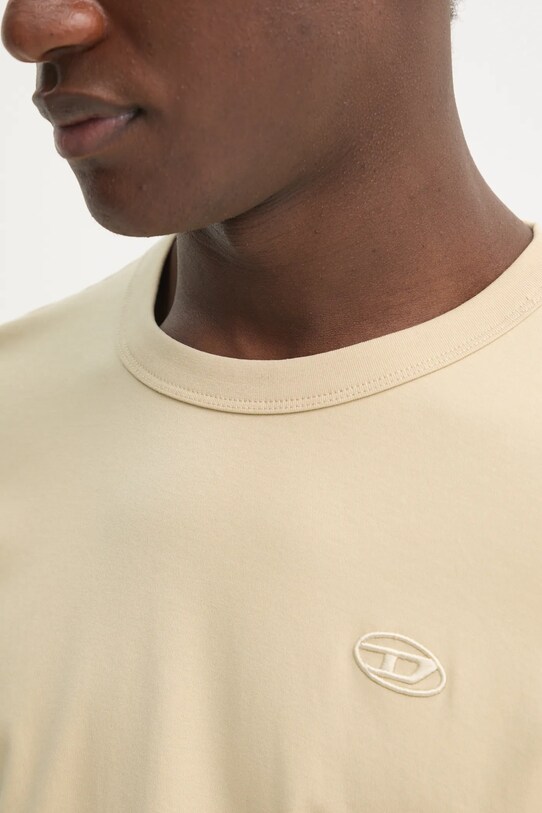 Tričko Diesel T-ADJUST-SLITS-R17 T-SHIRT A16672.0AIJU béžová