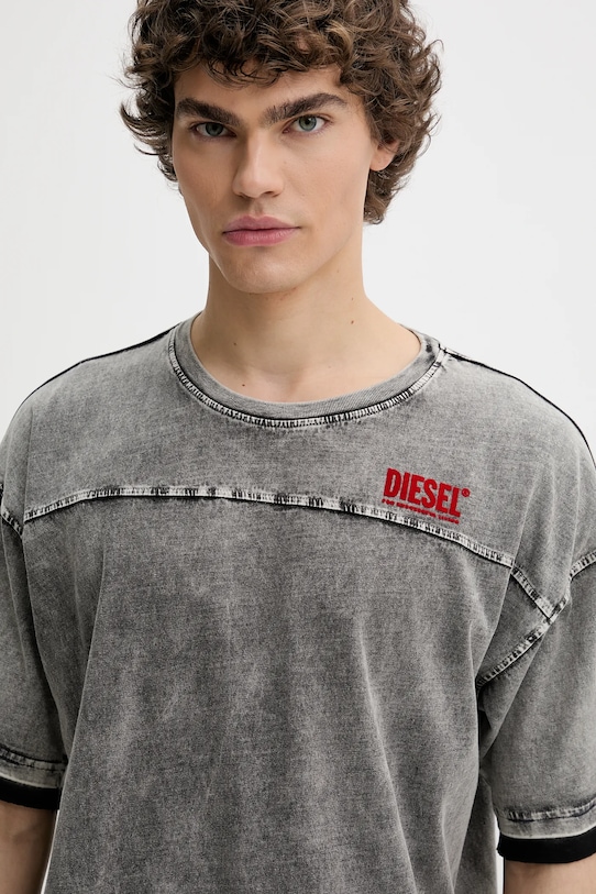Diesel tricou din bumbac T-HOXT T-SHIRT gri A16916.0PKAN